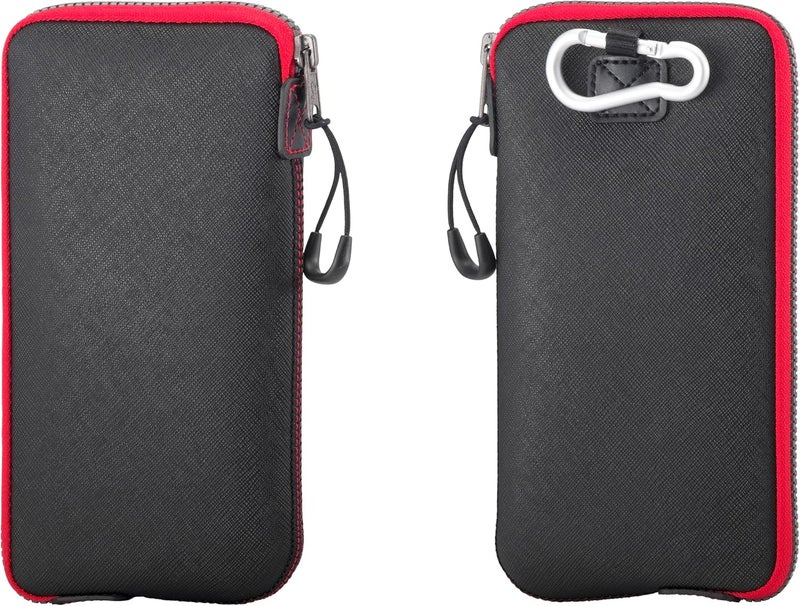 OneJoy Phone Sleeve Lightweight Cell Phone Pouch for Mobile Protection, Slim Fit and Durable, with Clip-on for Easy Carrying, Enough for 6.1" to 6.9" Cellphone [ Black ] - Image 4